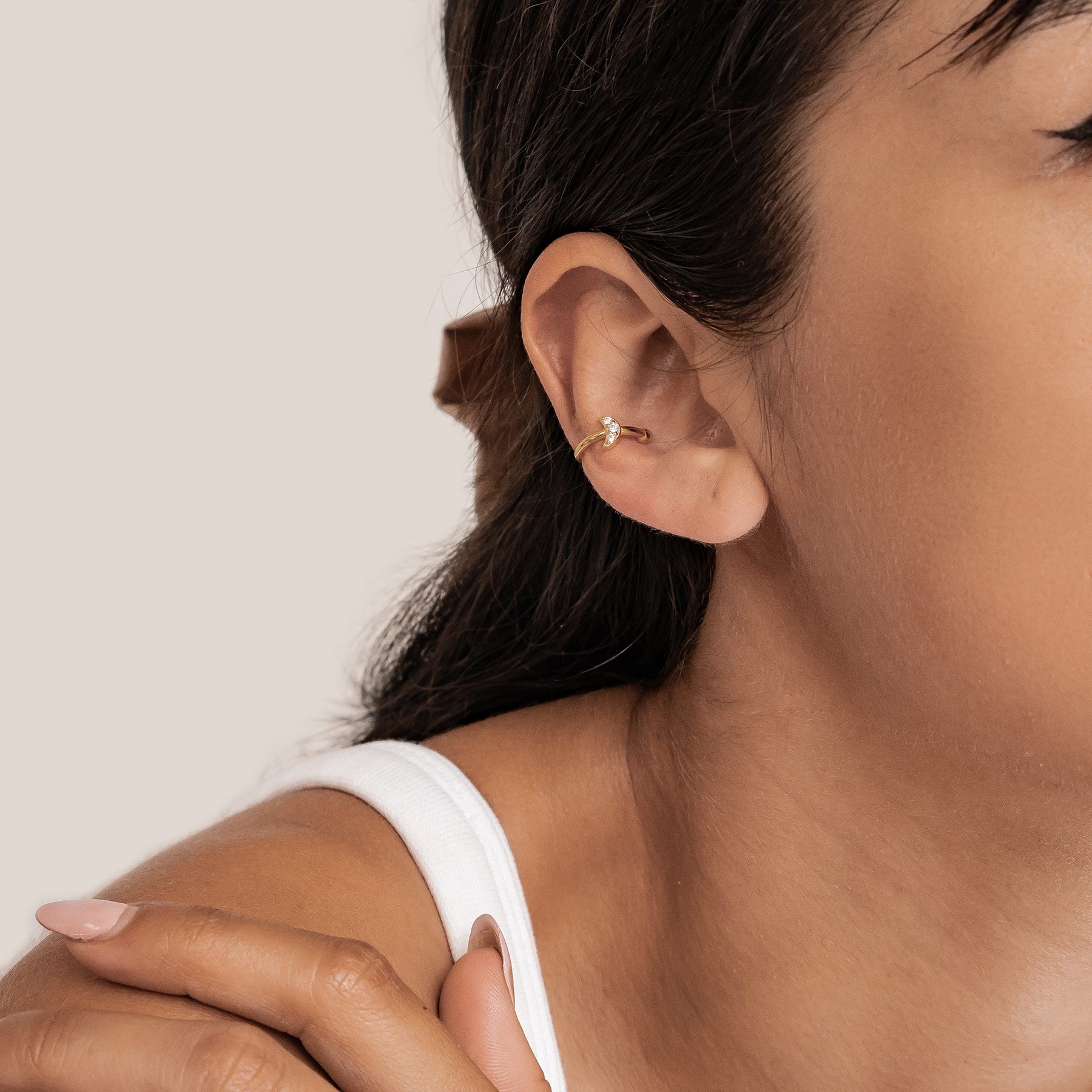 Moon Ear Cuff Sterling Silver