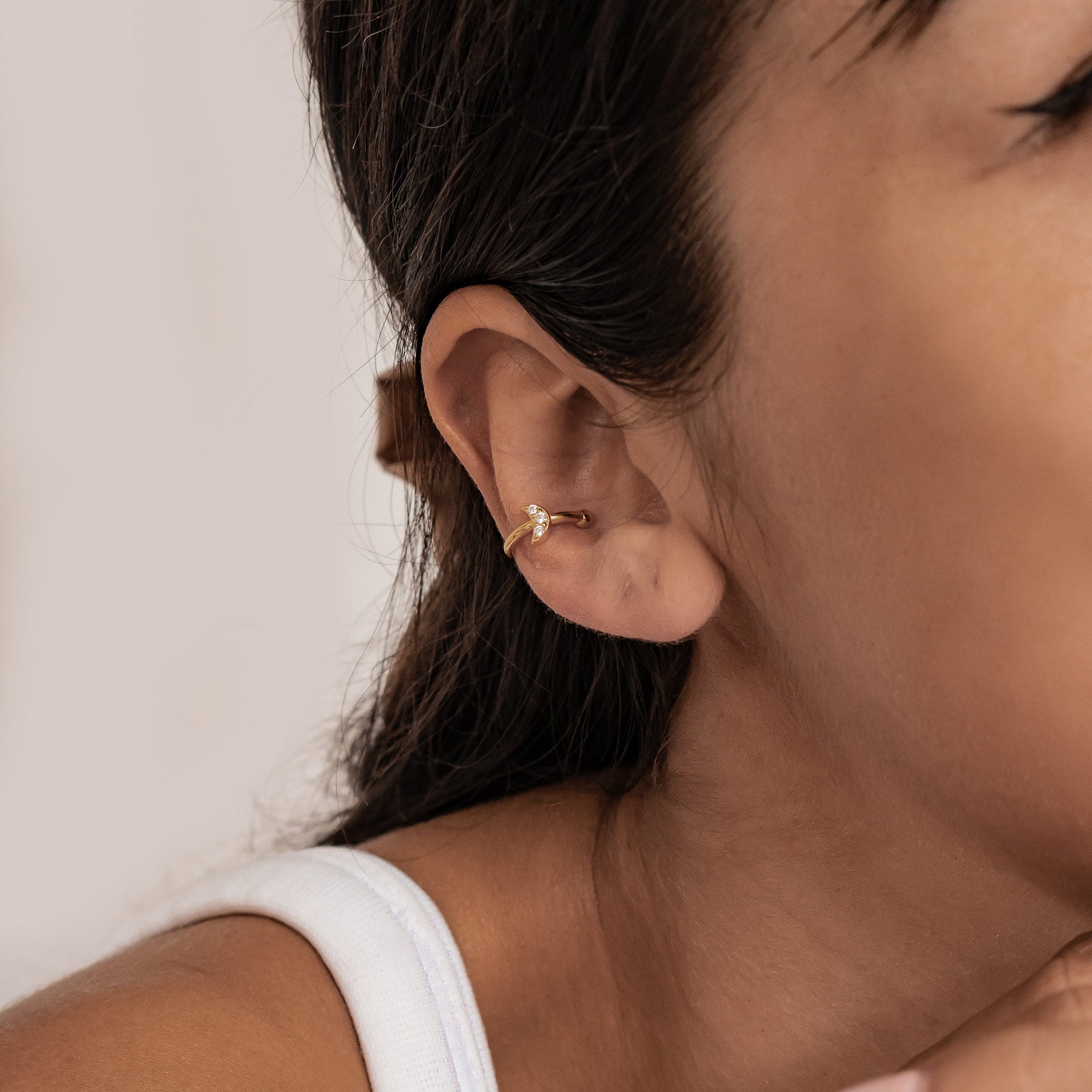 Moon Ear Cuff Sterling Silver