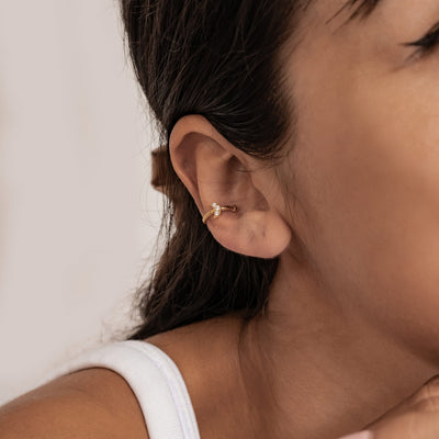 Moon Ear Cuff Sterling Silver