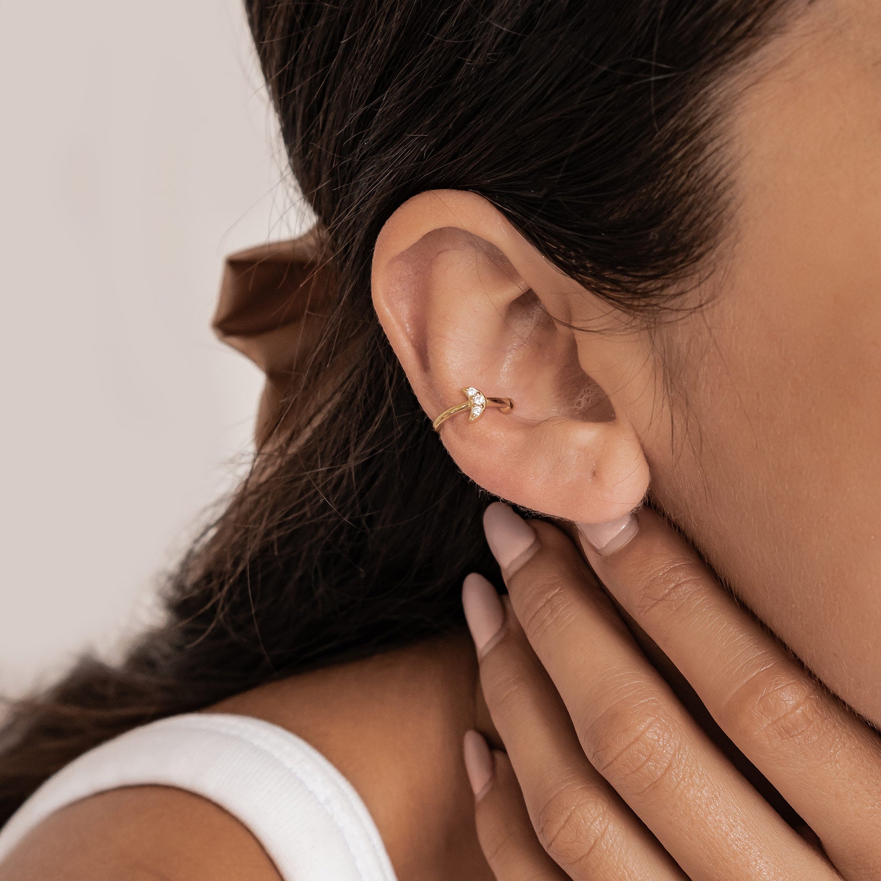 Moon Ear Cuff Sterling Silver