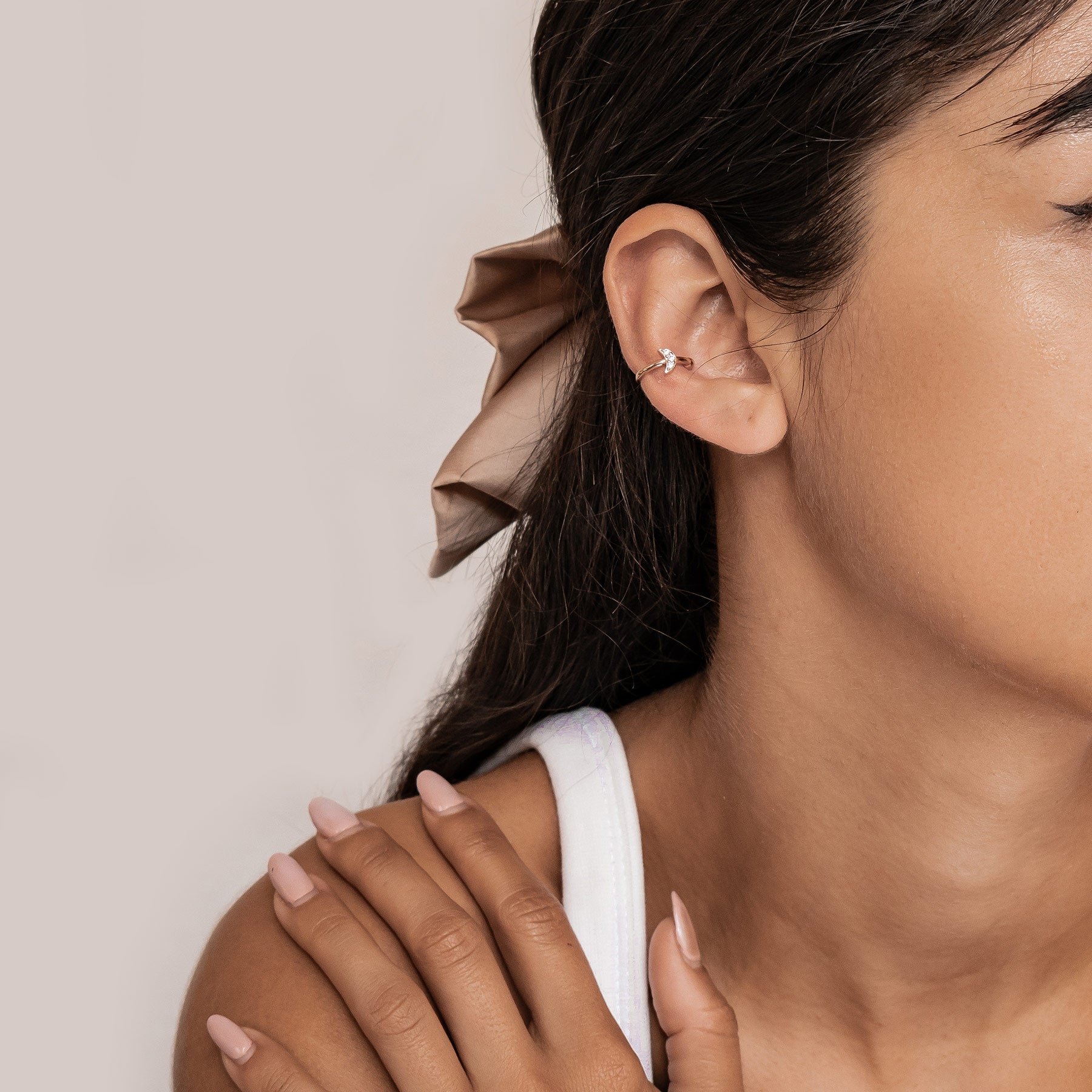 Moon Ear Cuff Sterling Silver