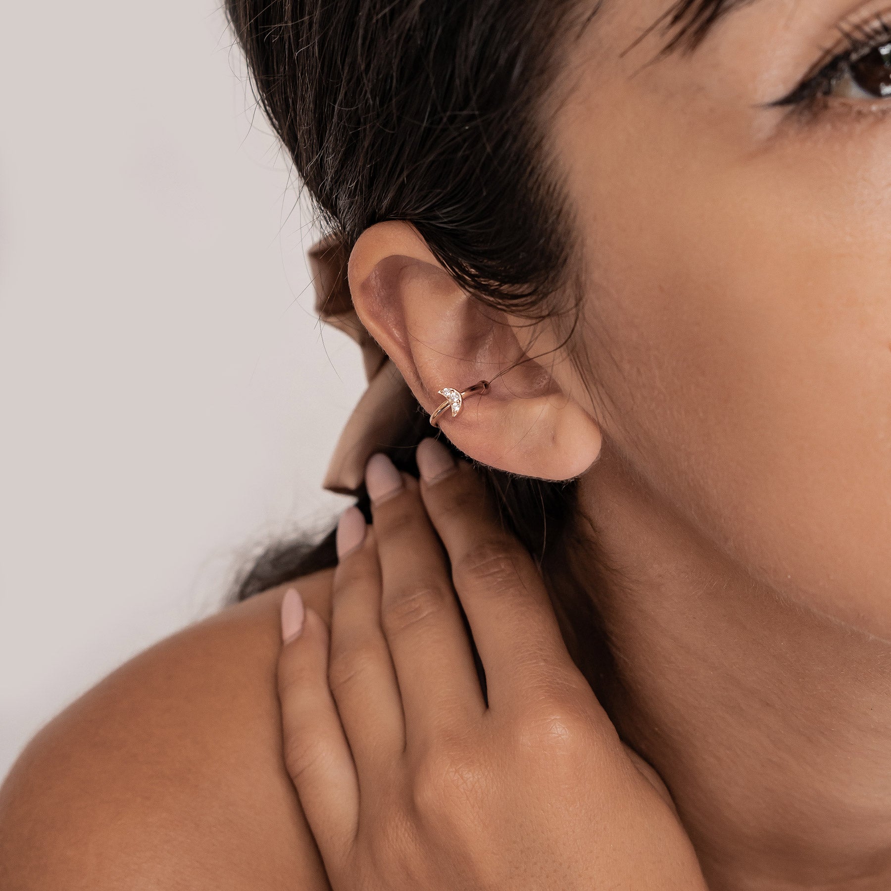 Moon Ear Cuff Sterling Silver