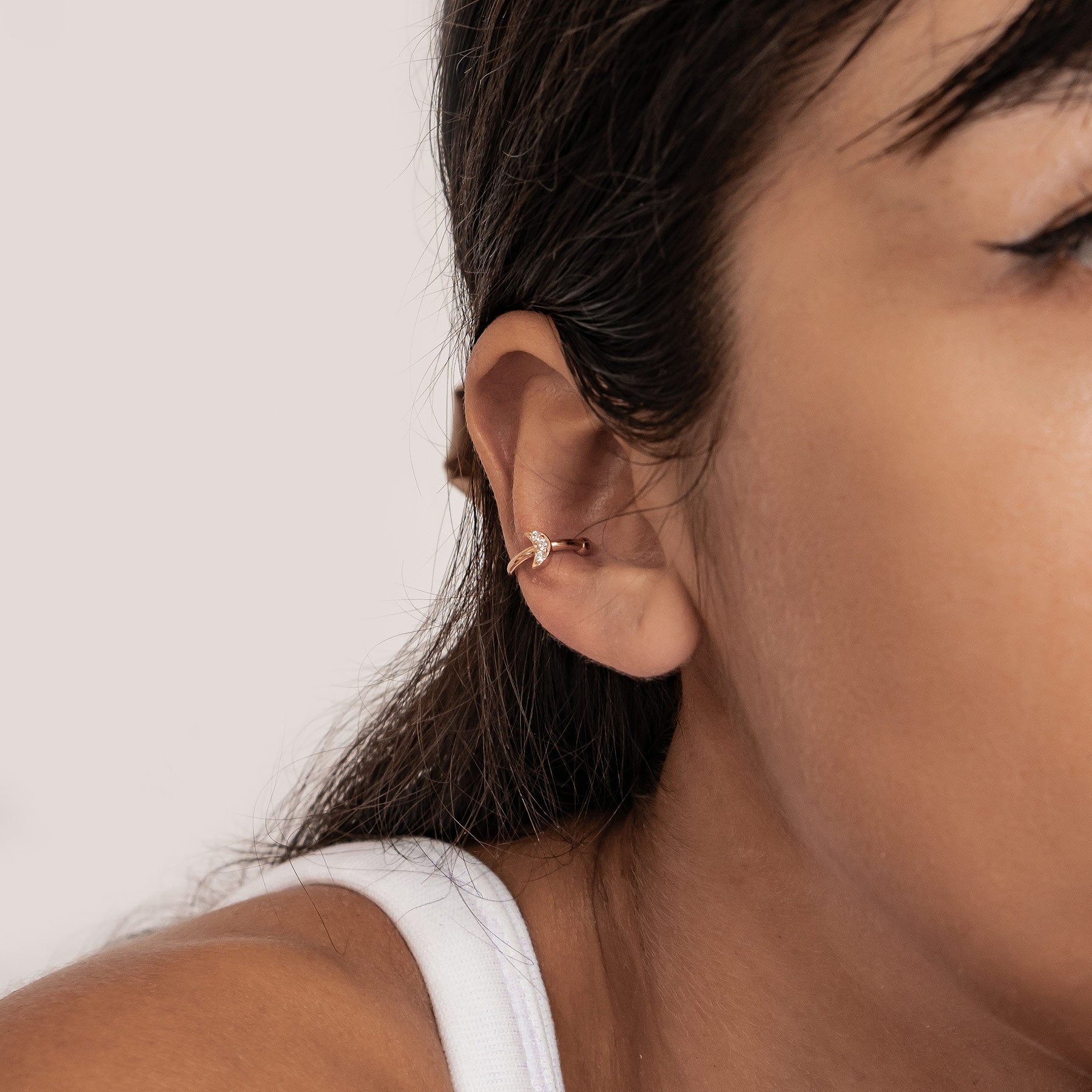 Moon Ear Cuff Sterling Silver