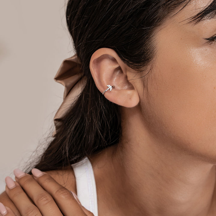 Moon Ear Cuff Sterling Silver