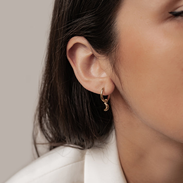 Pendientes Aro Luna y Estrella Waterproof