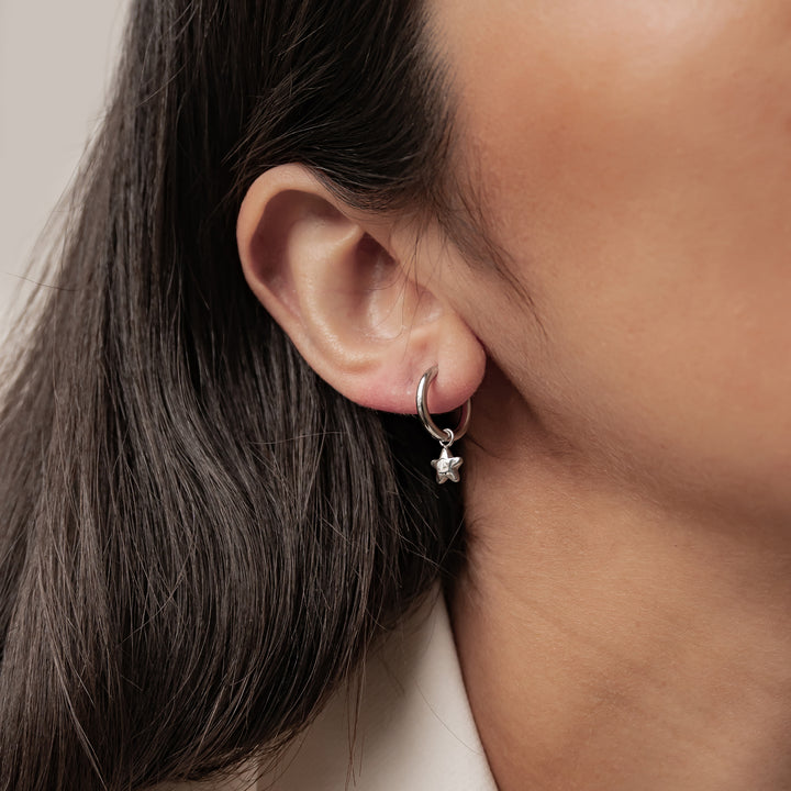 Pendientes Aro Luna y Estrella Waterproof
