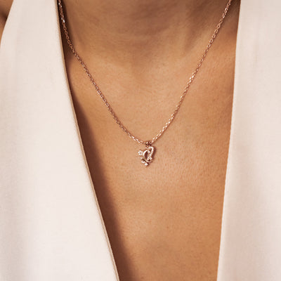 Moon & Star Pendant Necklace Sterling Silver