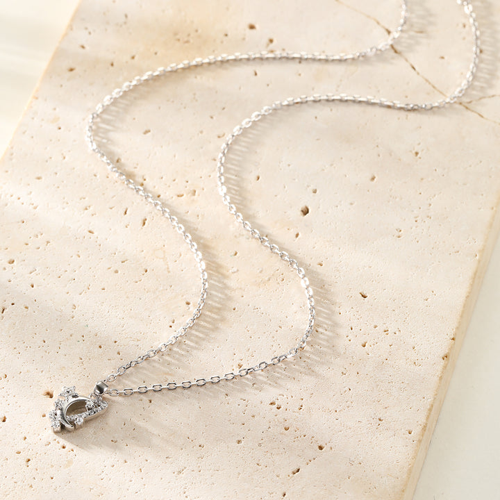 Collar Colgante Luna y Estrella Plata de Ley 925