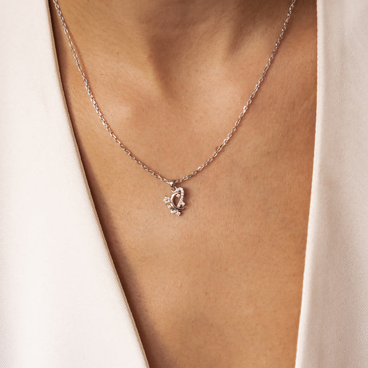 Collar Colgante Luna y Estrella Plata de Ley 925