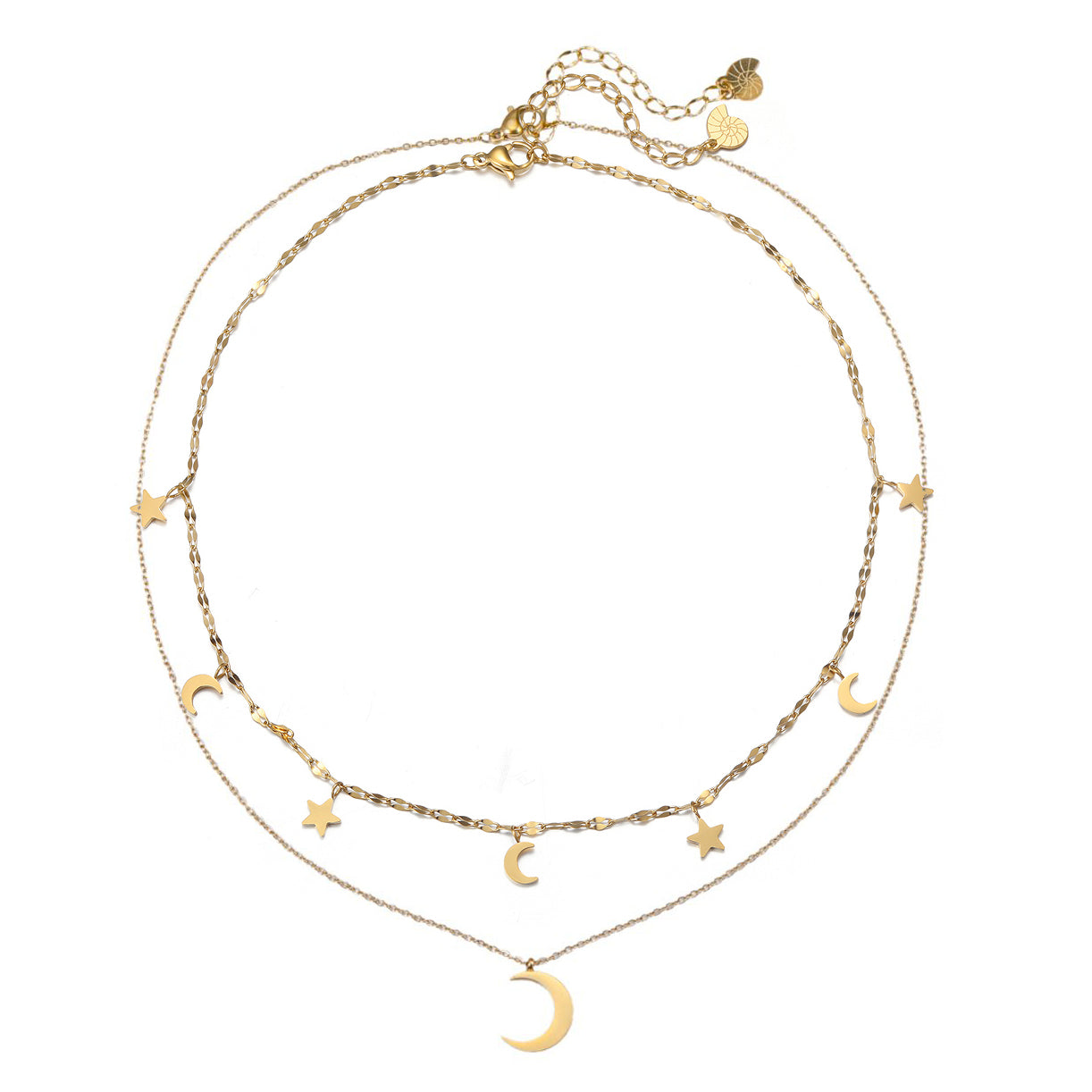 Ensemble Collier Lune et Étoile Waterproof