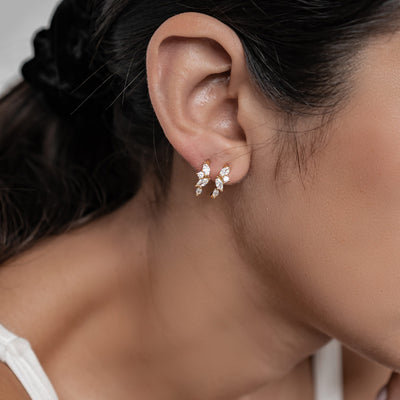 Moonlight Magic Hoop Earrings Sterling Silver