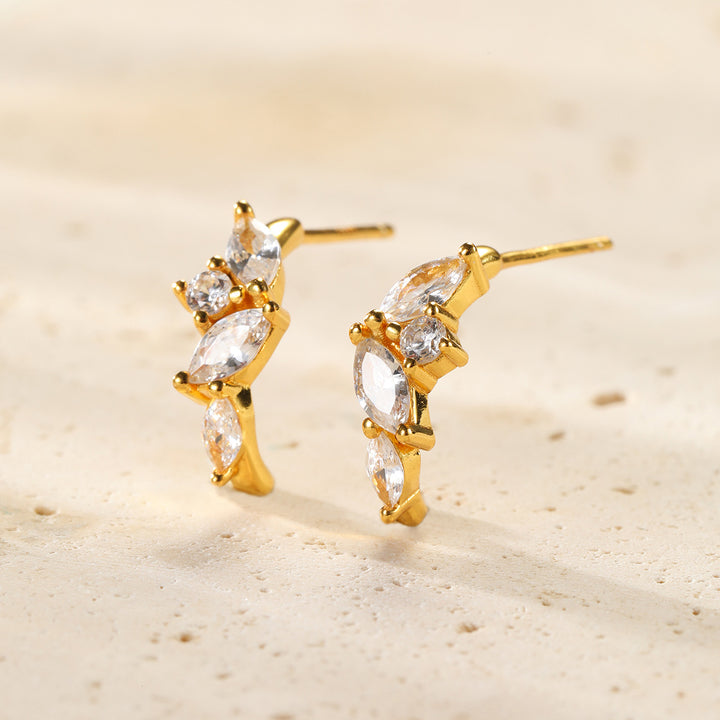 Moonlight Magic Hoop Earrings Sterling Silver
