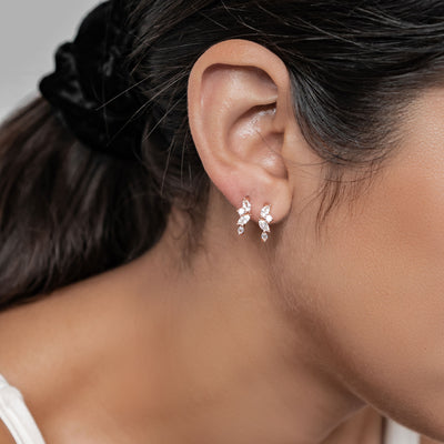 Moonlight Magic Hoop Earrings Sterling Silver