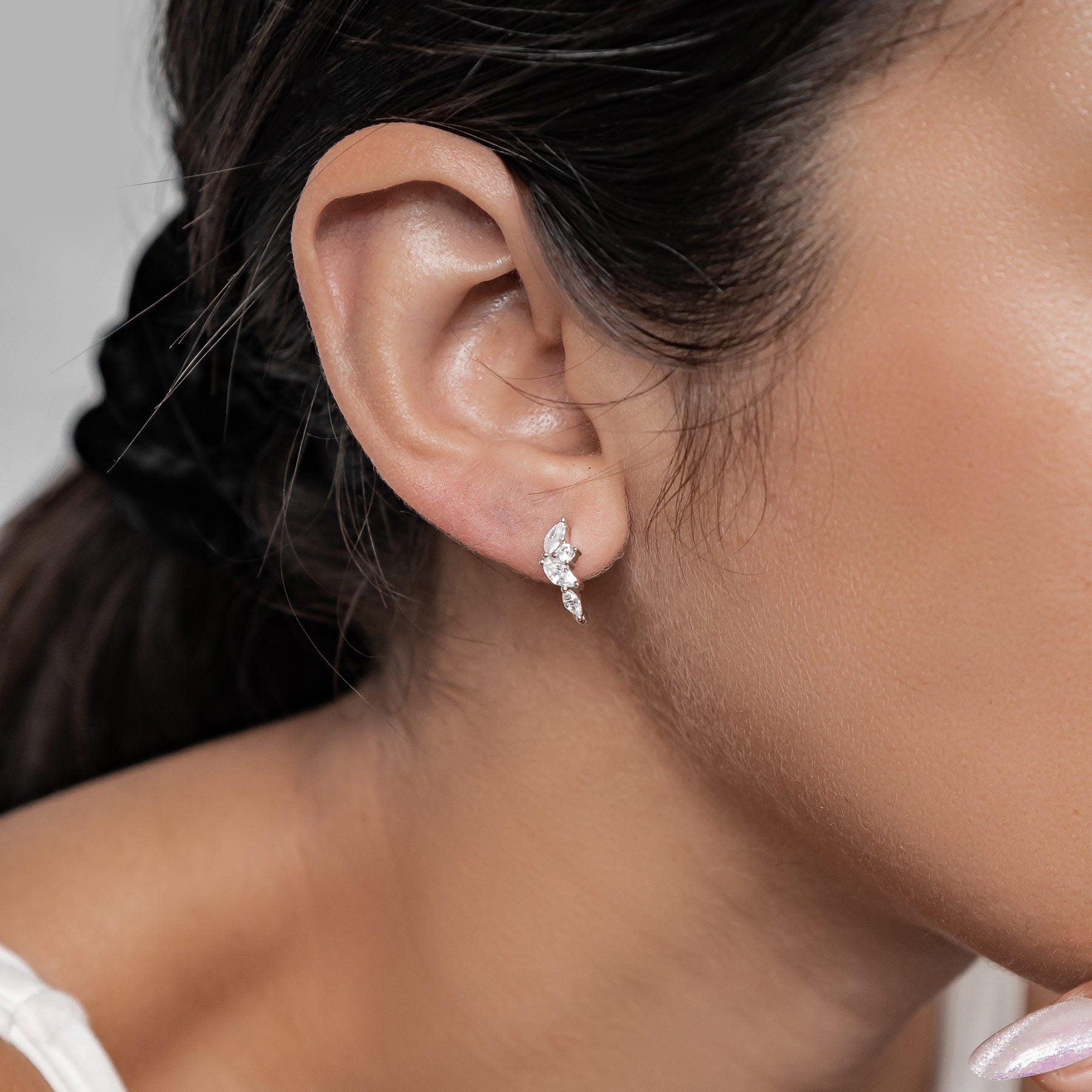 Moonlight Magic Hoop Earrings Sterling Silver