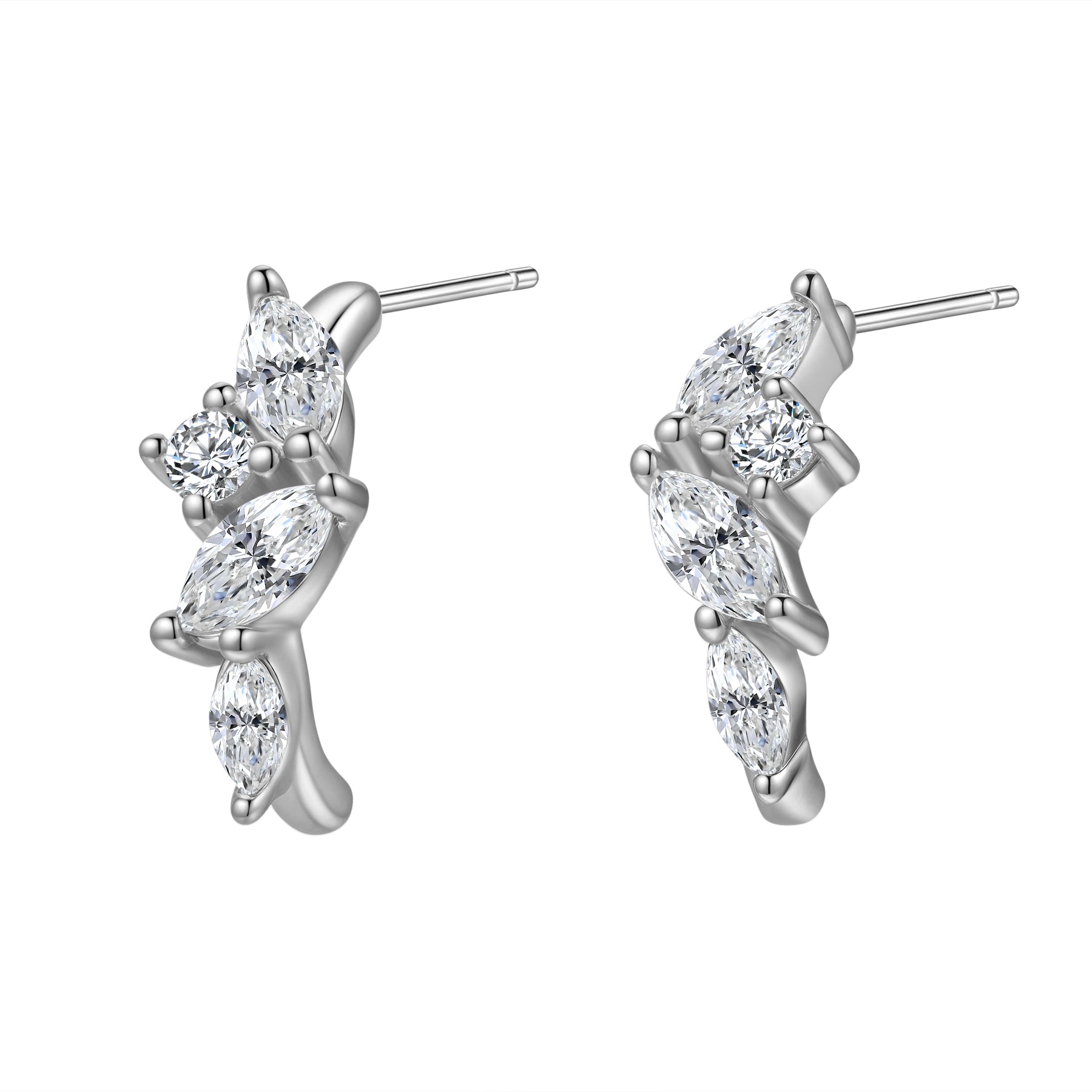 Moonlight Magic Hoop Earrings Sterling Silver