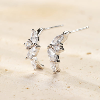 Moonlight Magic Hoop Earrings Sterling Silver