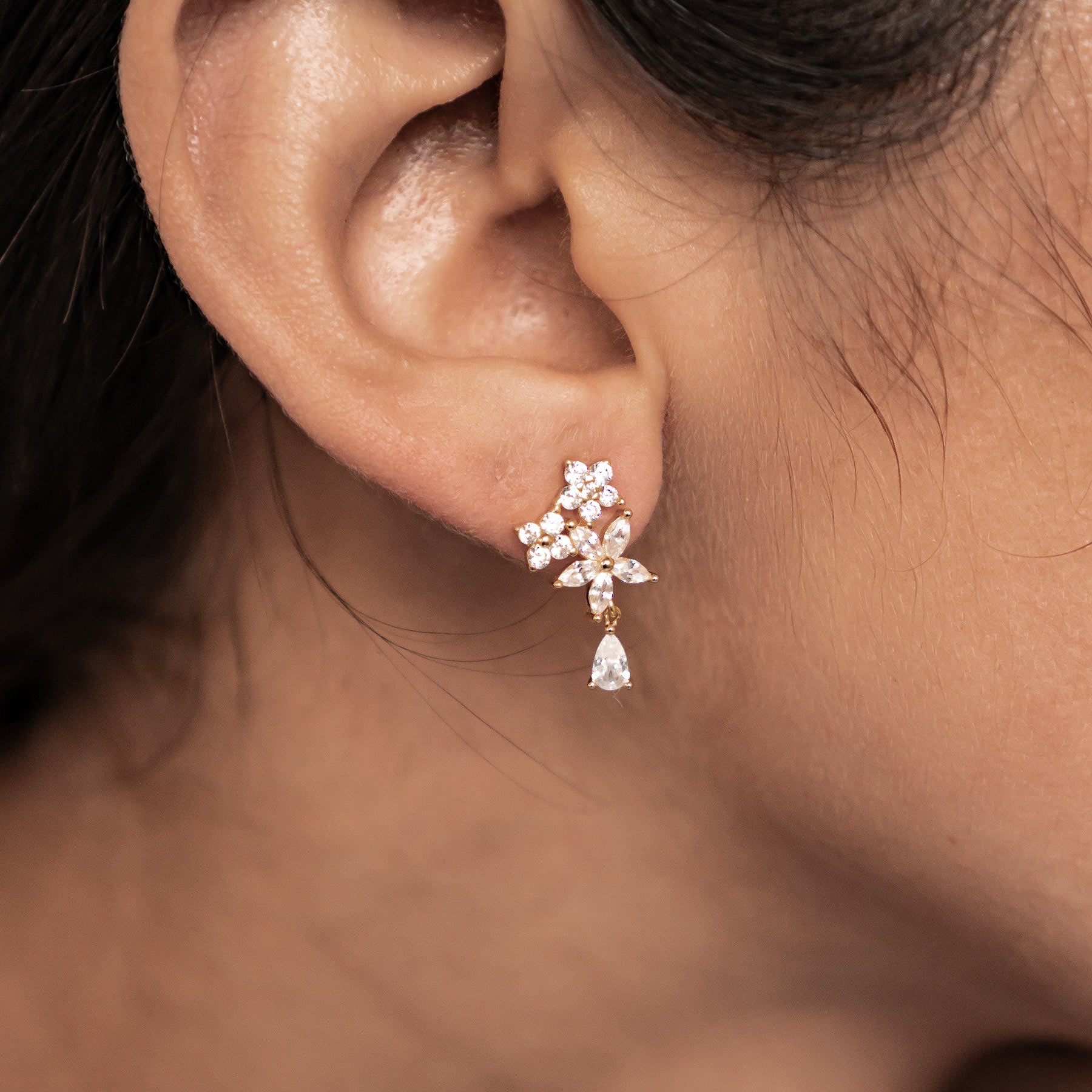 Morgentau Ohrstecker aus Sterlingsilber