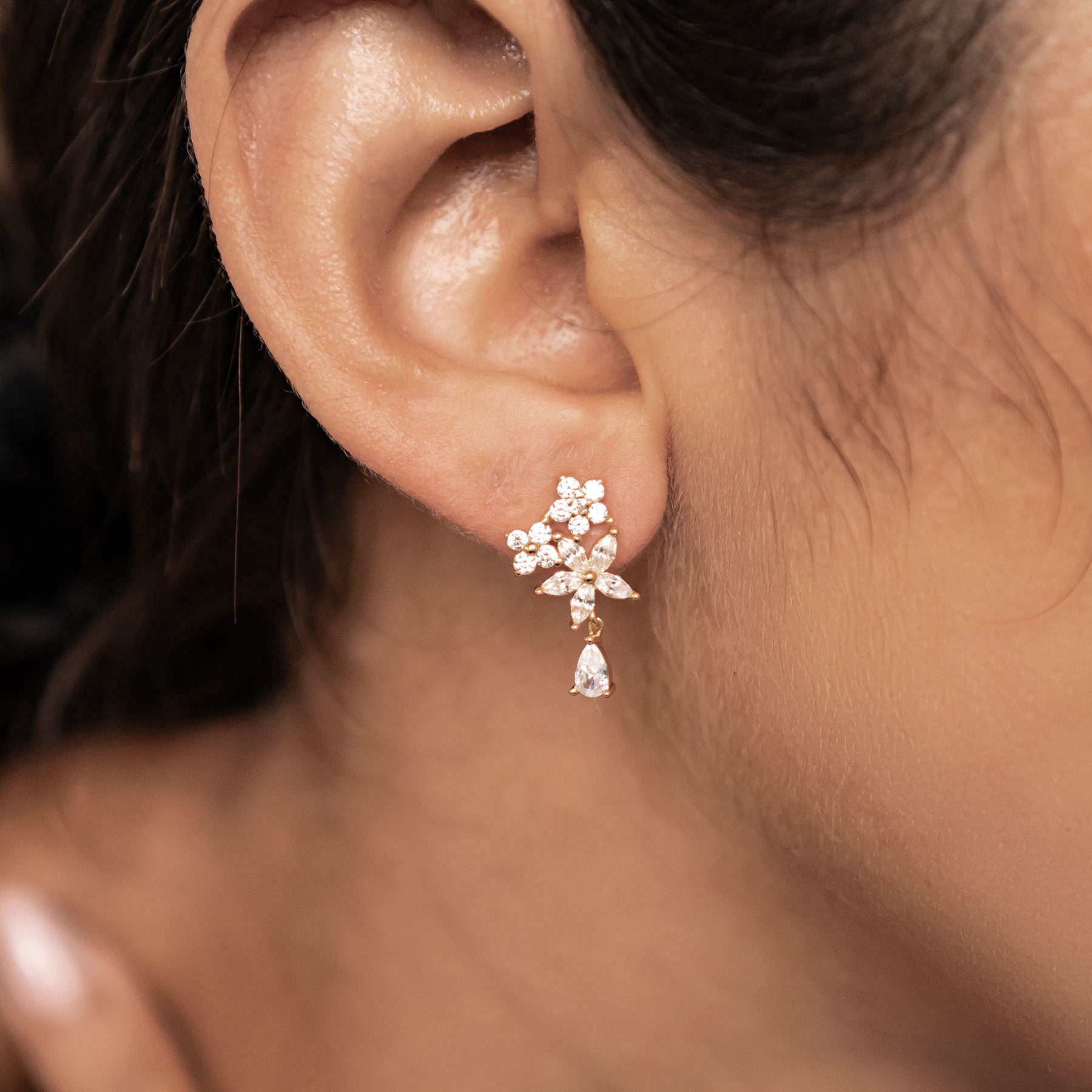 Morgentau Ohrstecker aus Sterlingsilber