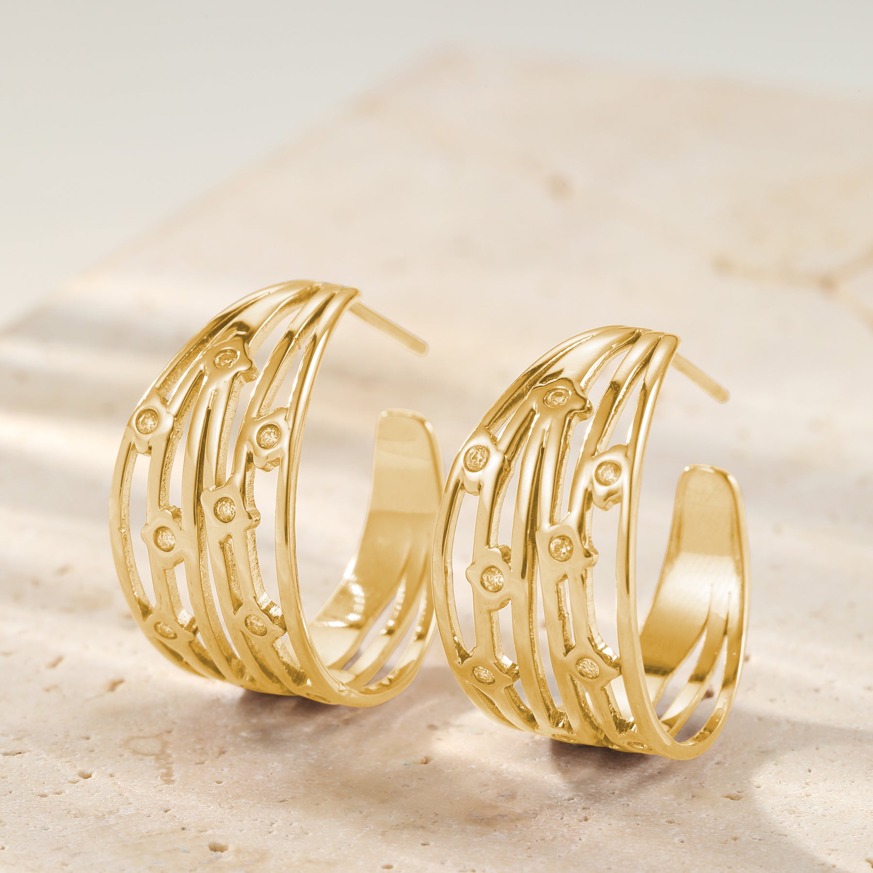 Pendientes Aros Cristal Multi Banda Waterproof