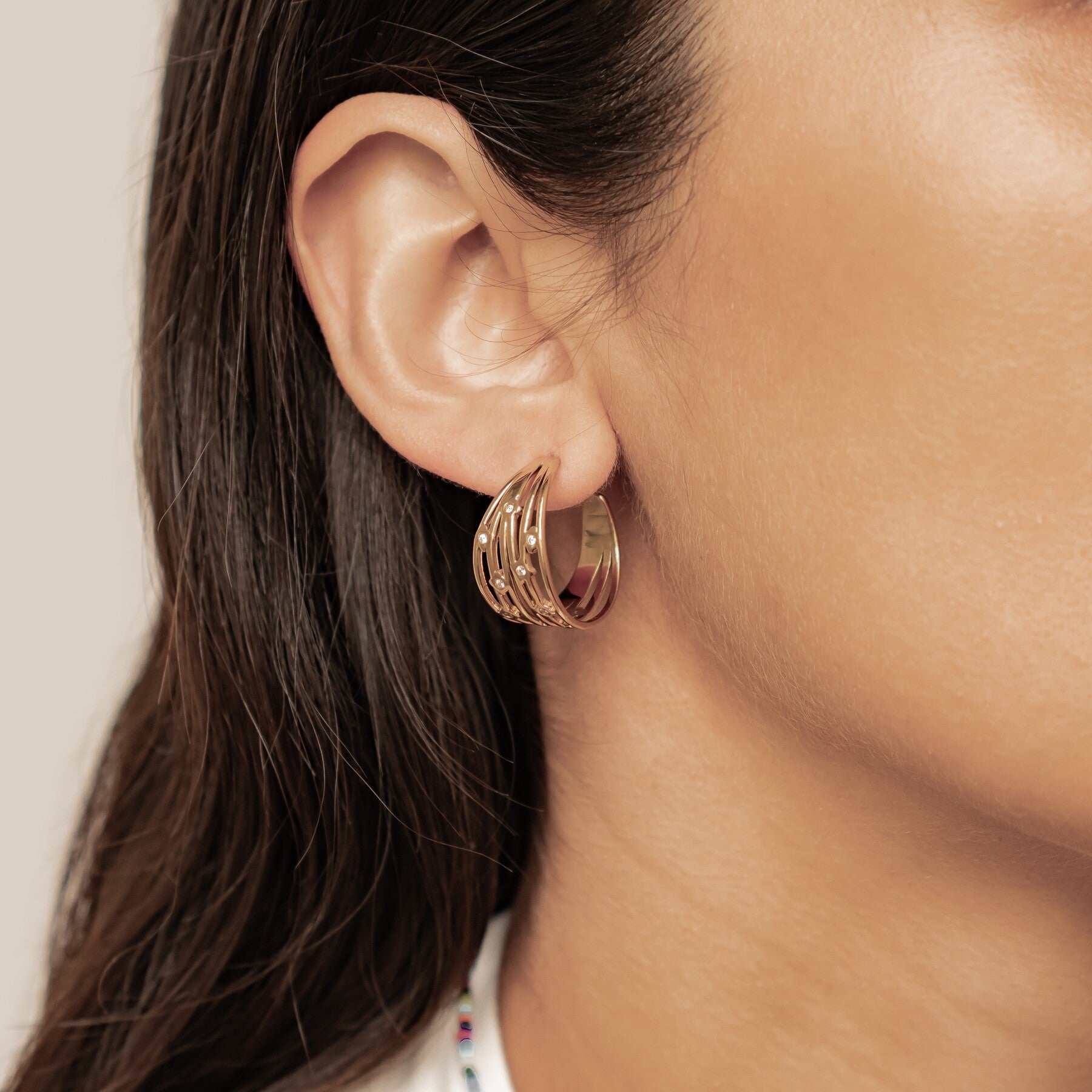 Pendientes Aros Cristal Multi Banda Waterproof