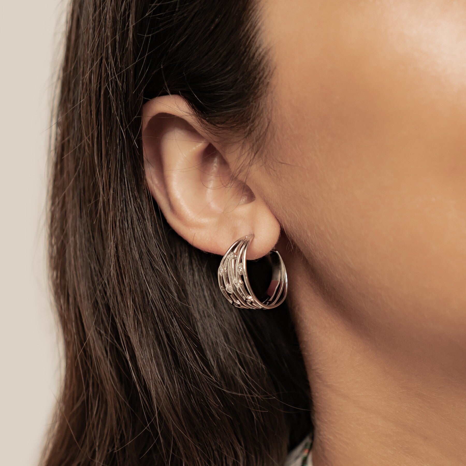 Pendientes Aros Cristal Multi Banda Waterproof