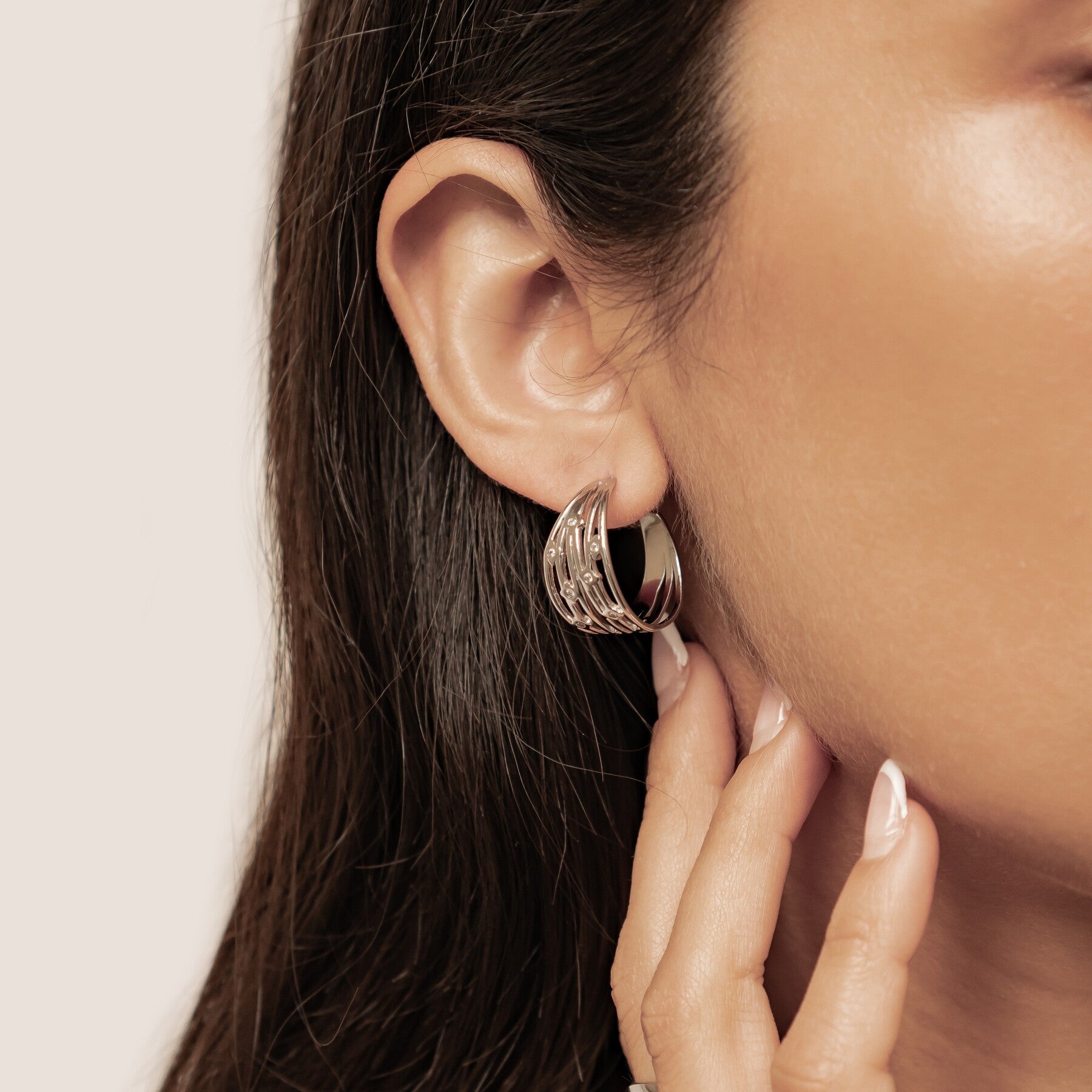Pendientes Aros Cristal Multi Banda Waterproof