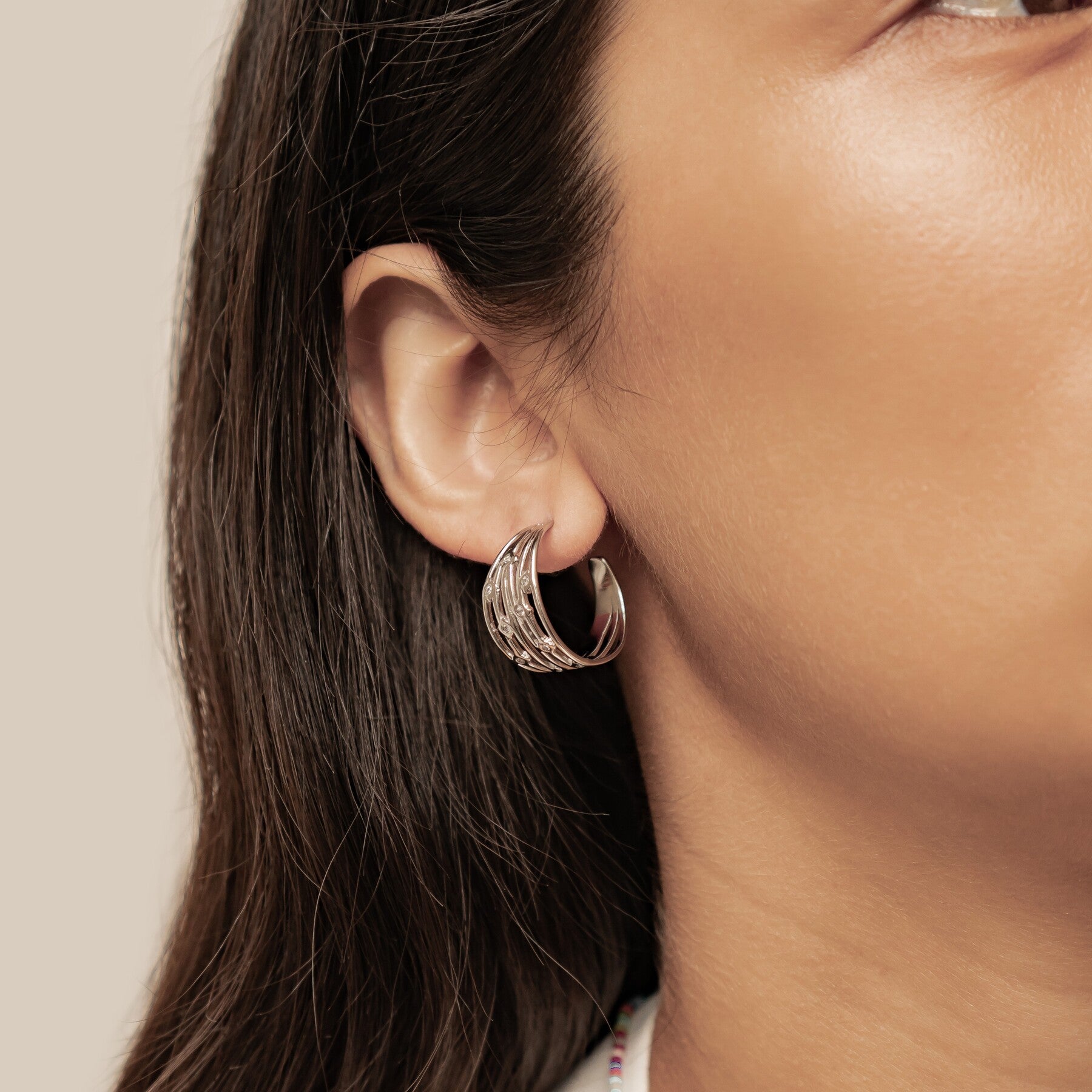 Pendientes Aros Cristal Multi Banda Waterproof