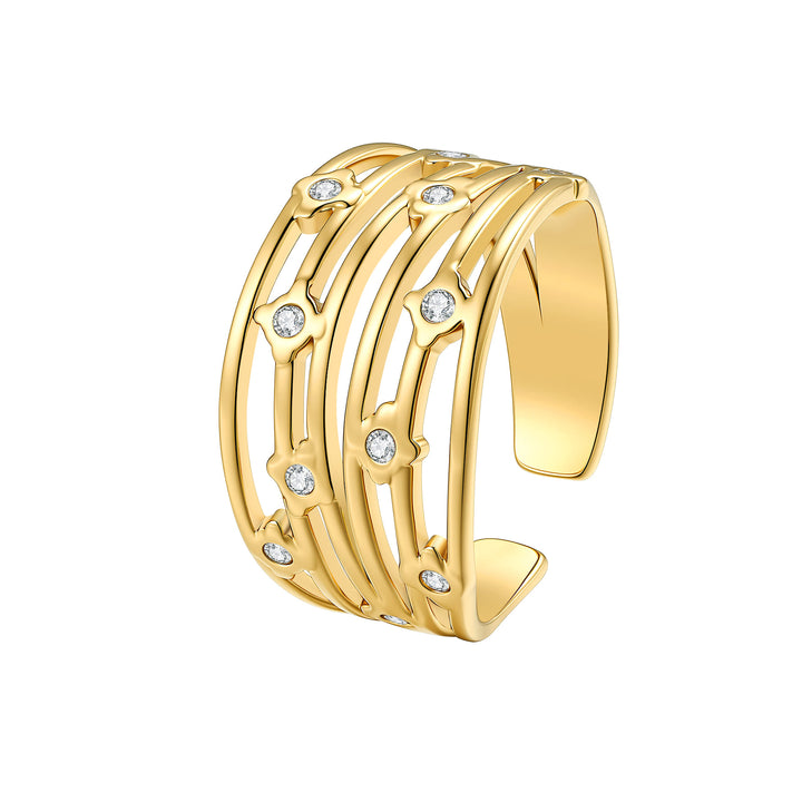 Anillo Abierto Cristal Multi Banda Waterproof