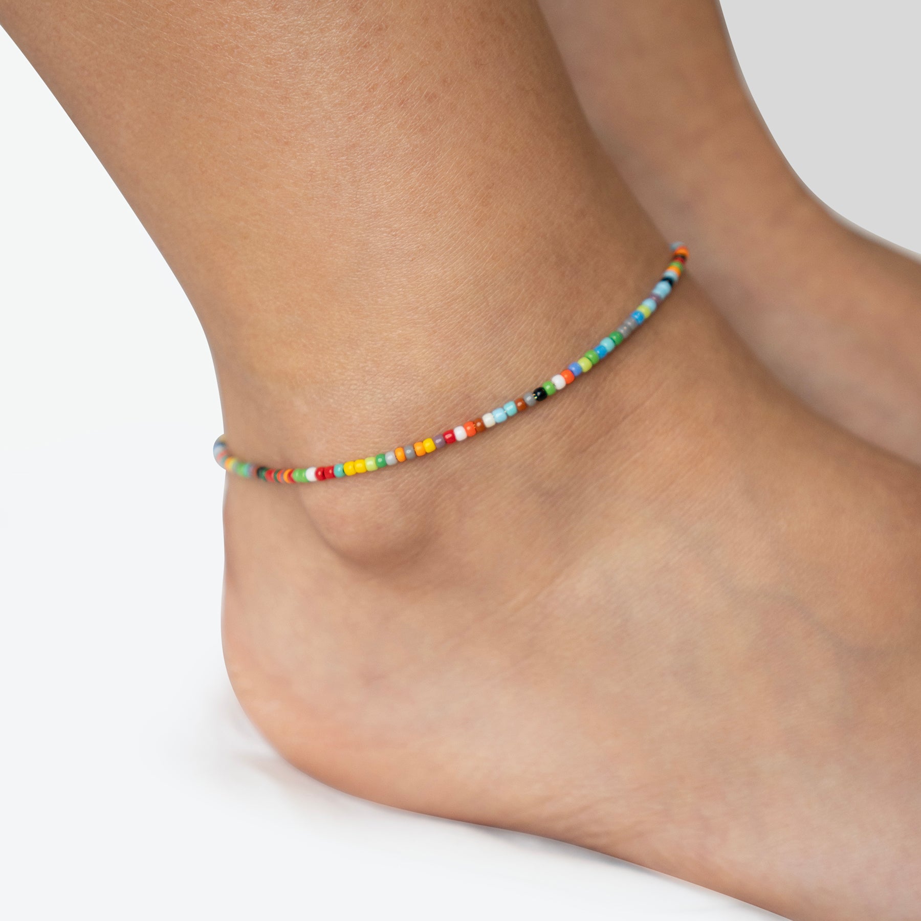 Bunte Perlen-Fußkette Waterproof