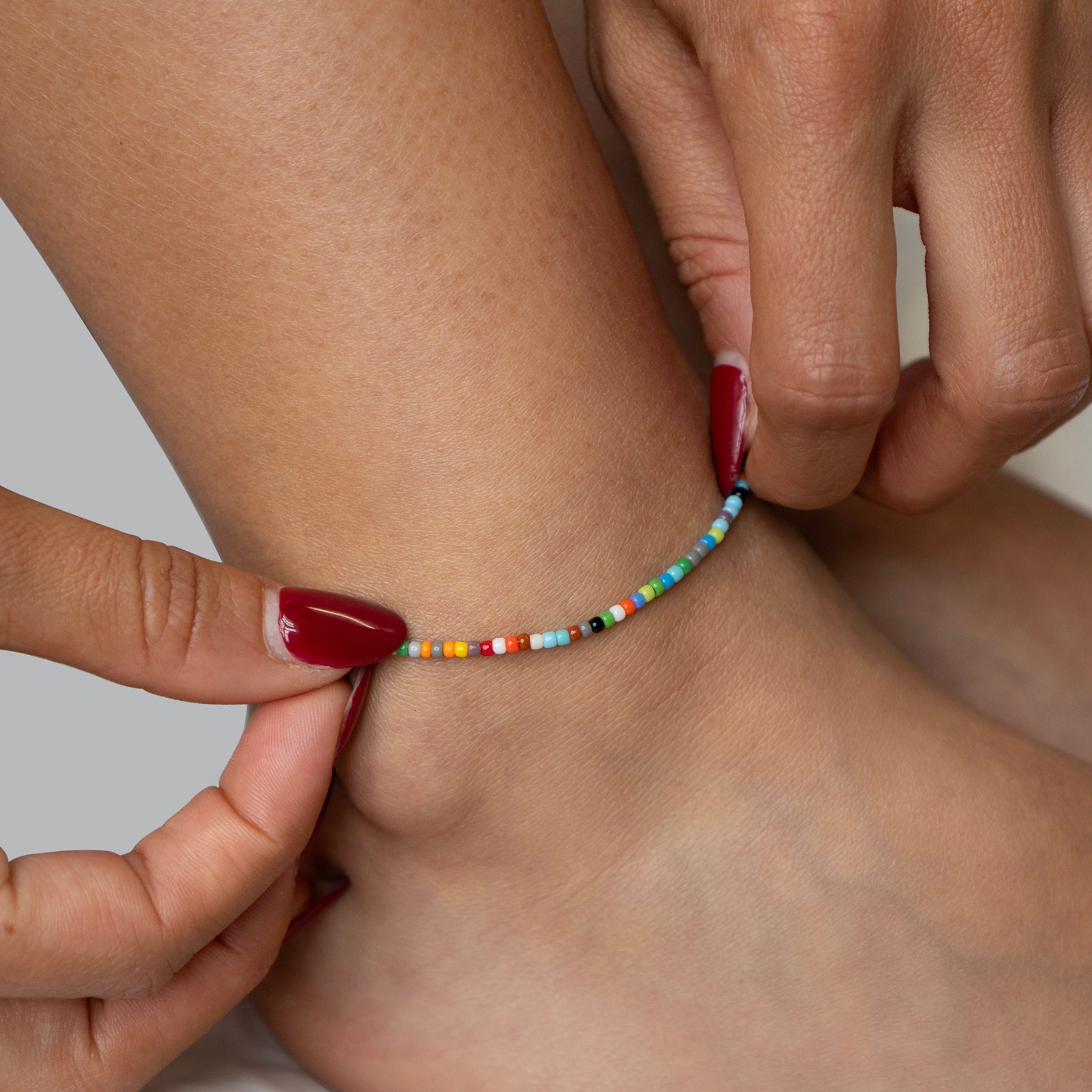 Bunte Perlen-Fußkette Waterproof