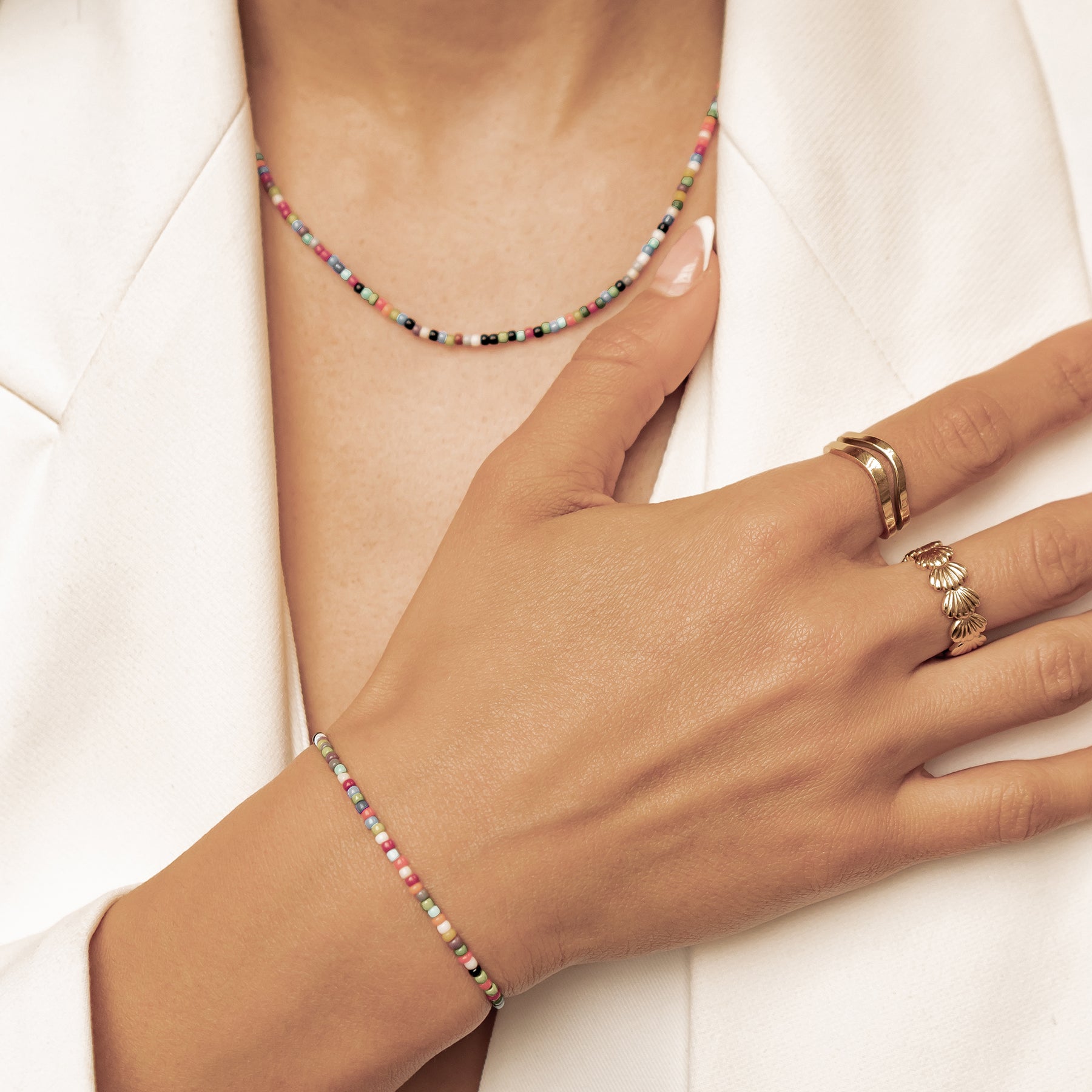 Pulsera Cuentas Multicolor Impermeable