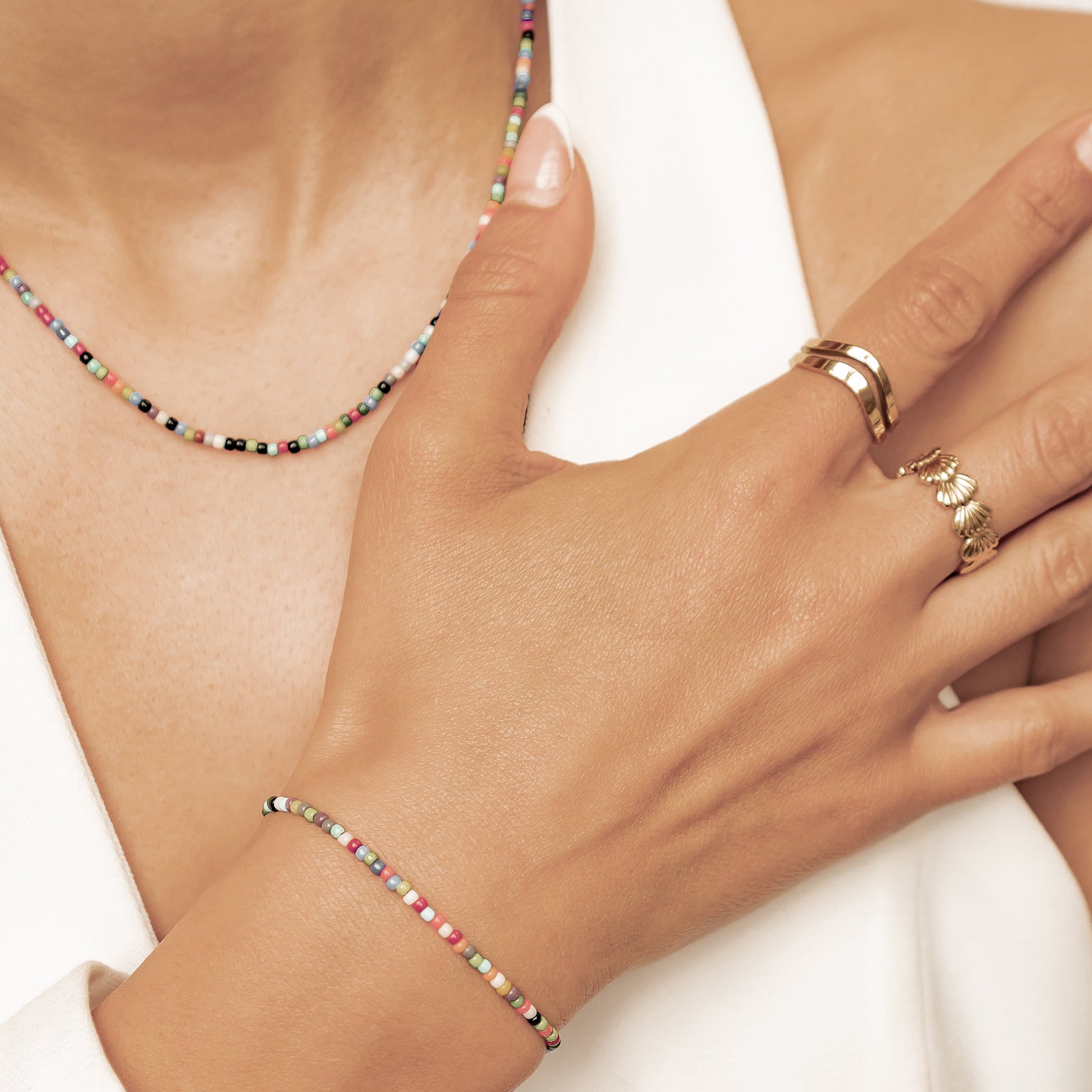 Pulsera Cuentas Multicolor Impermeable