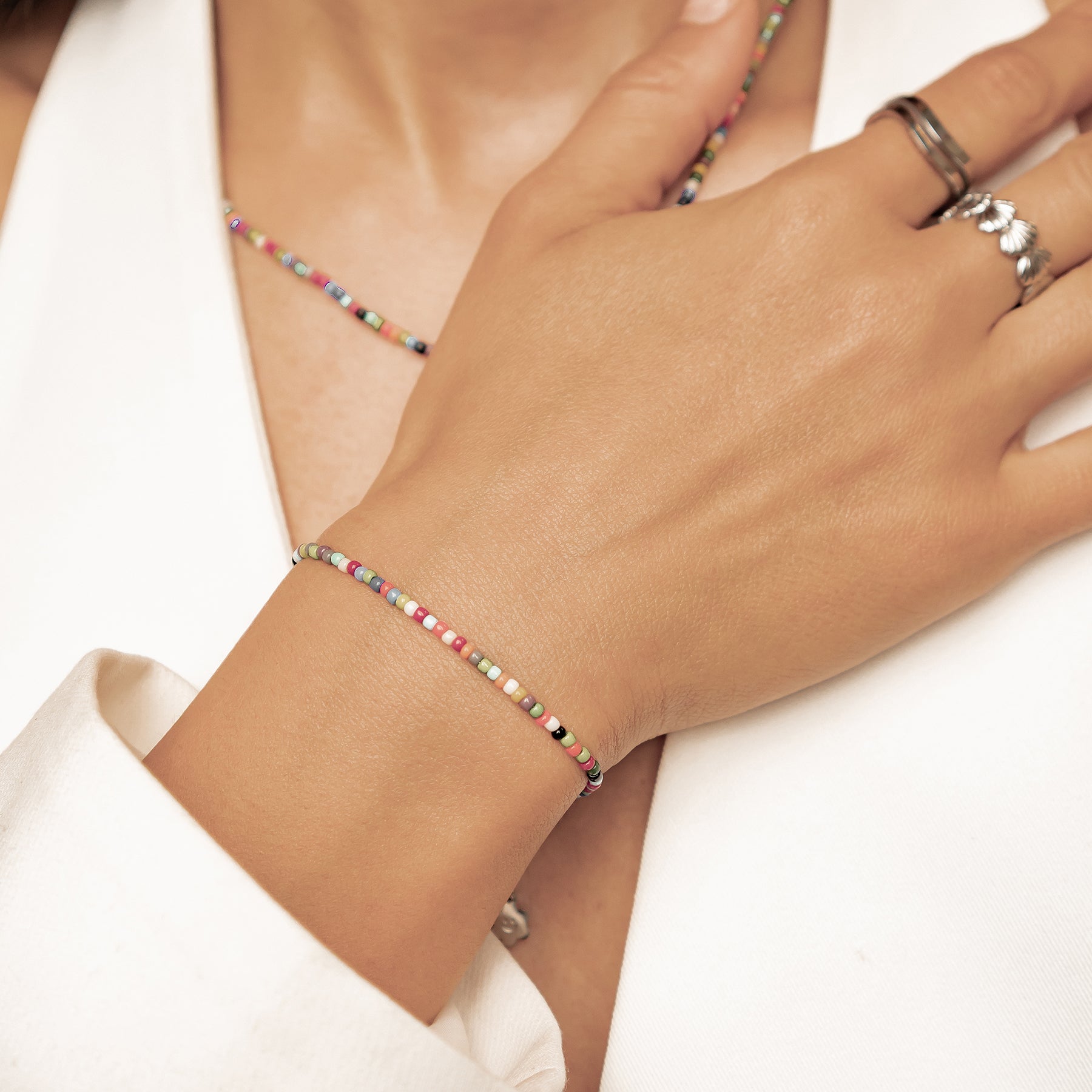 Pulsera Cuentas Multicolor Impermeable