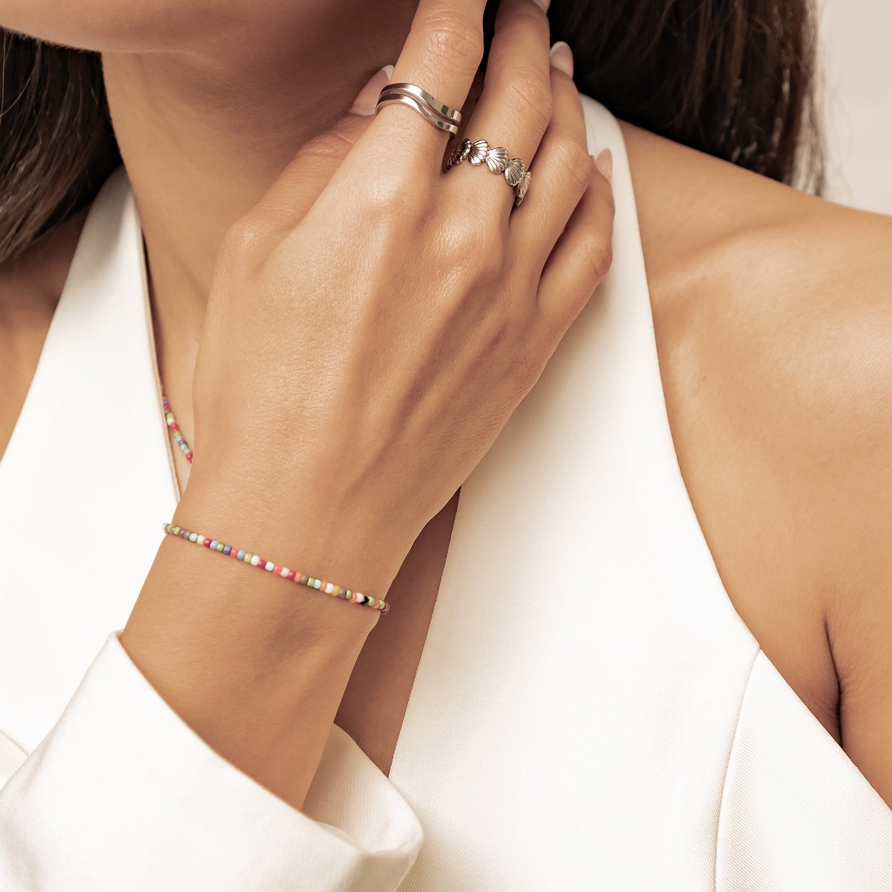 Pulsera Cuentas Multicolor Impermeable