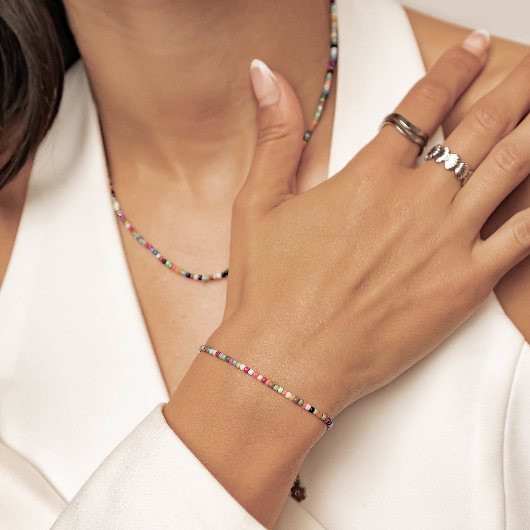 Pulsera Cuentas Multicolor Impermeable
