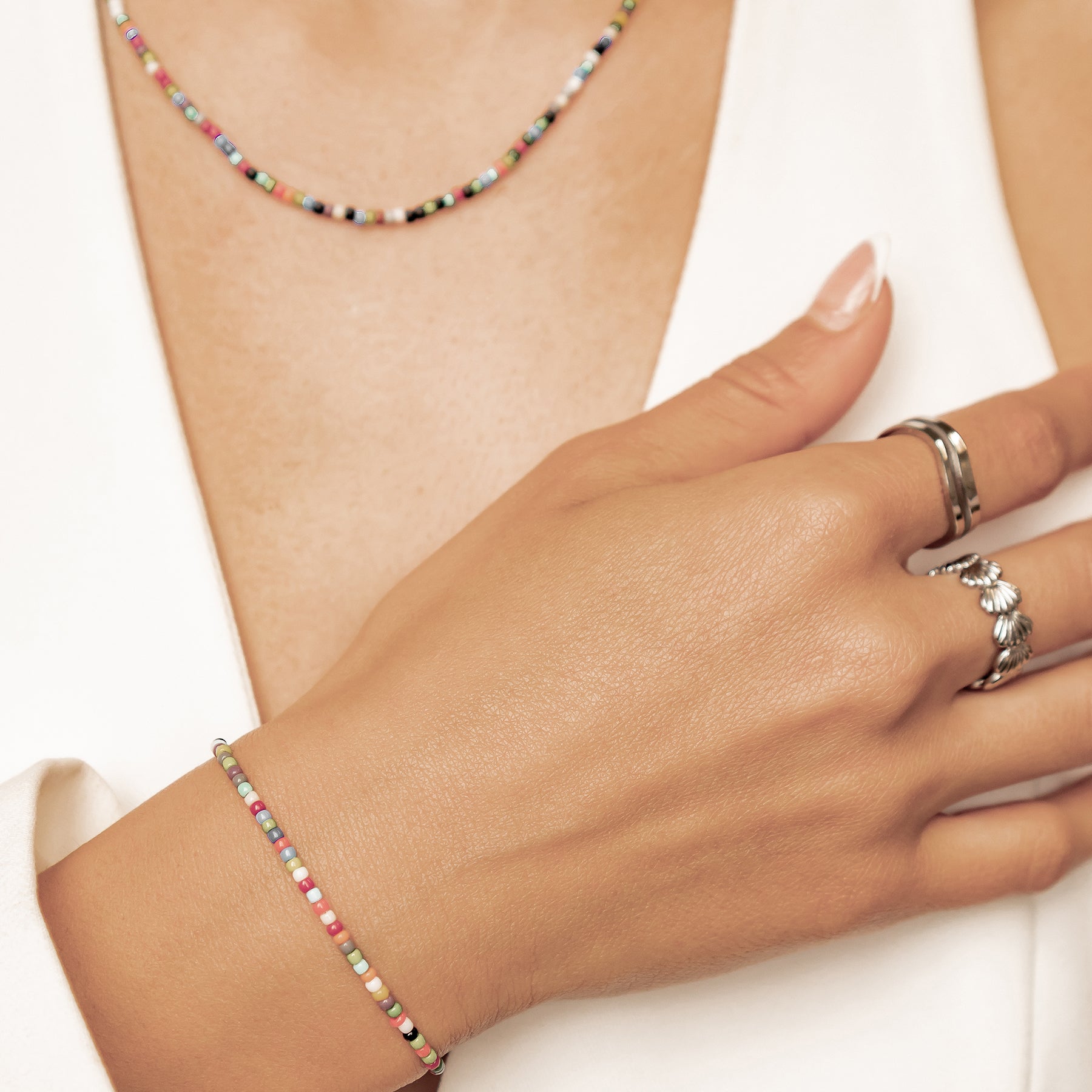 Pulsera Cuentas Multicolor Impermeable