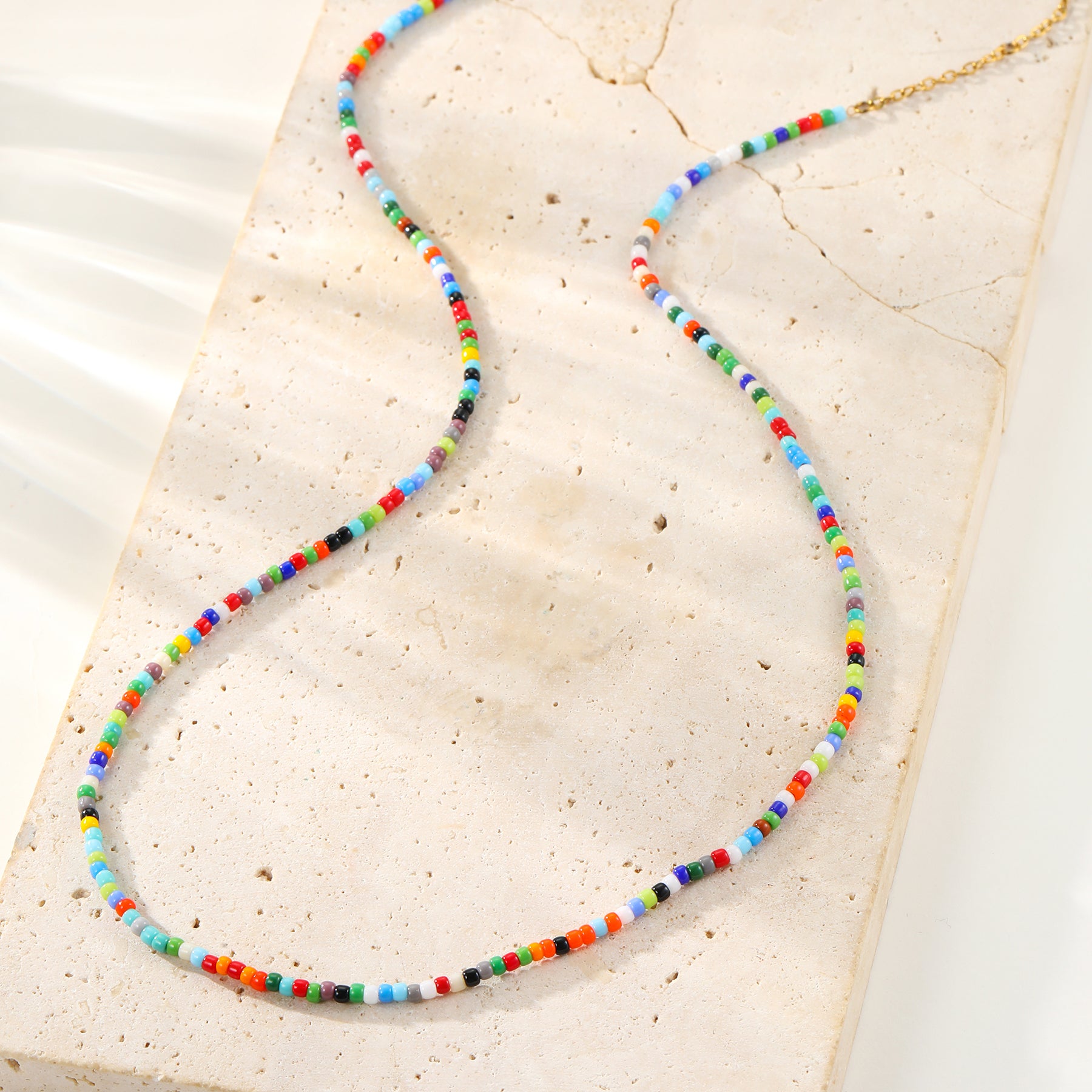 Collar Cuentas Multicolor Impermeable