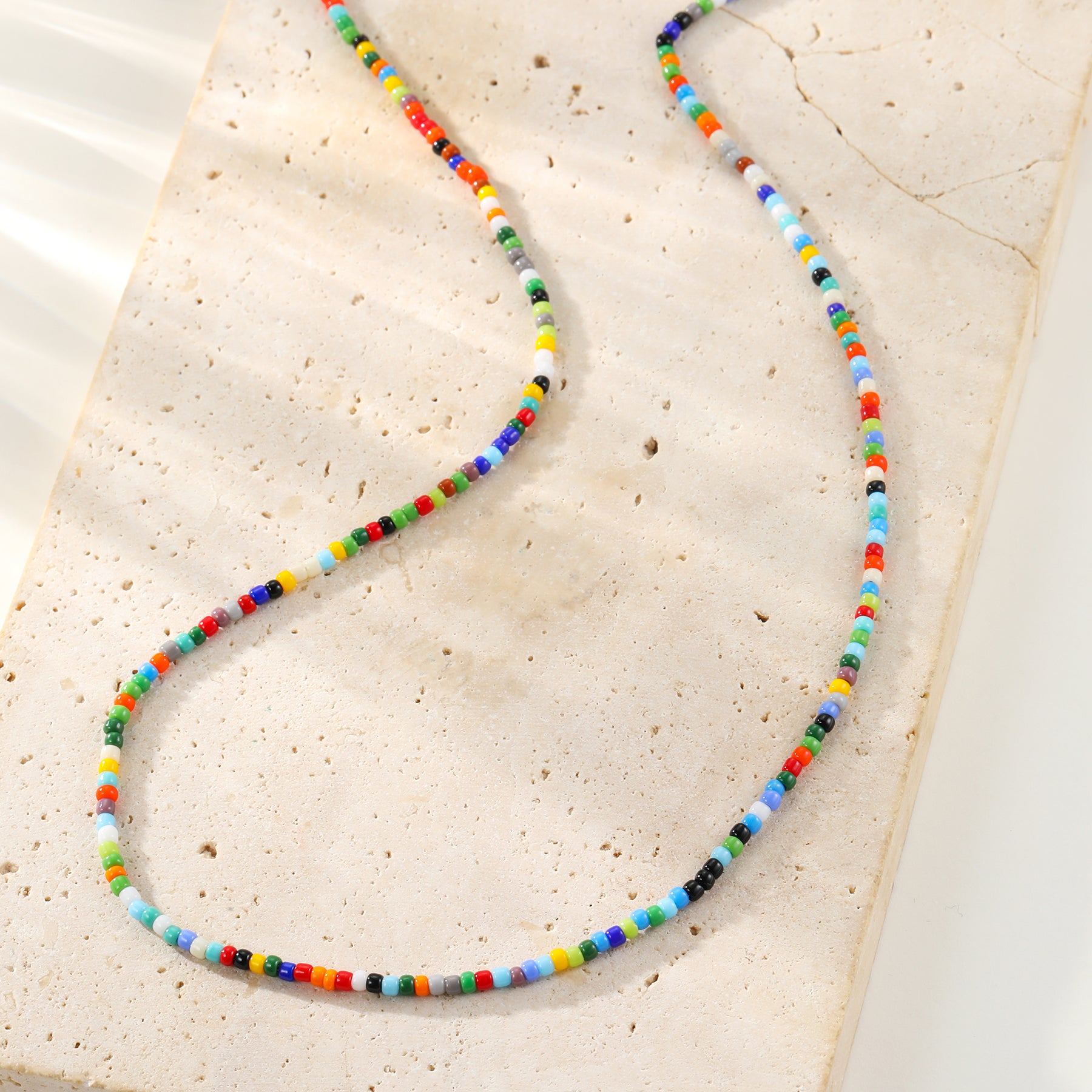 Collar Cuentas Multicolor Impermeable
