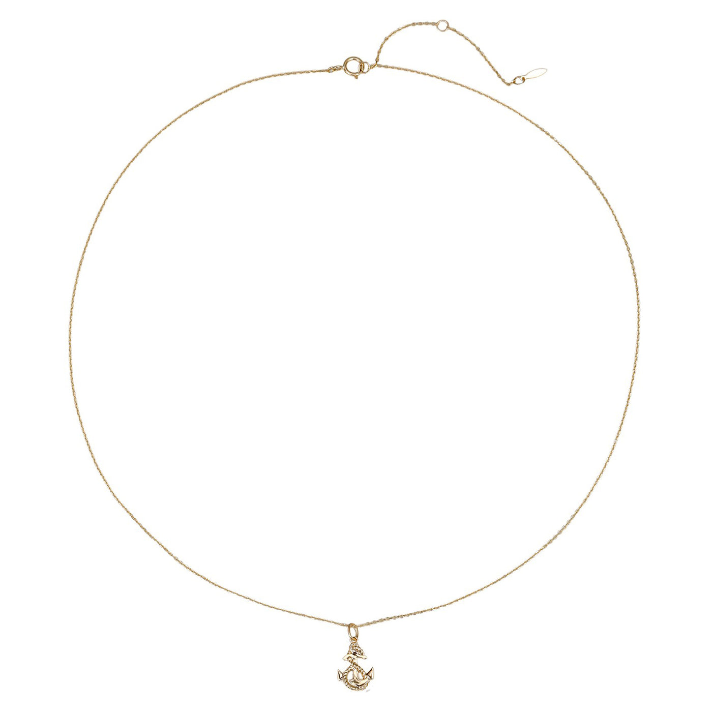 Nautischer Anker Anhänger Kette aus 585 Gold