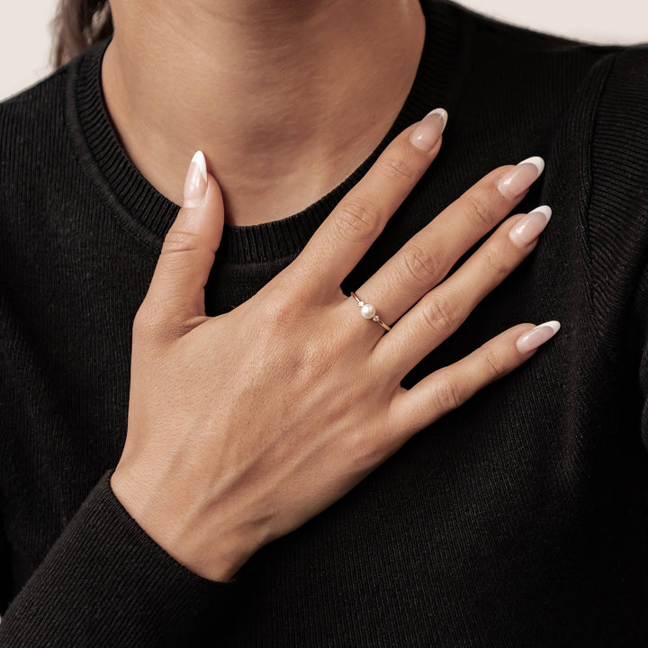 Anillo Perla Nuevos Comienzos Oro 14K