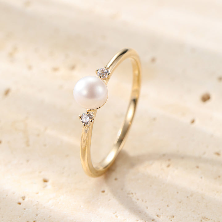 Anillo Perla Nuevos Comienzos Oro 14K