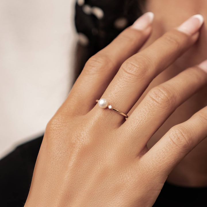 Anillo Perla Nuevos Comienzos Oro 14K