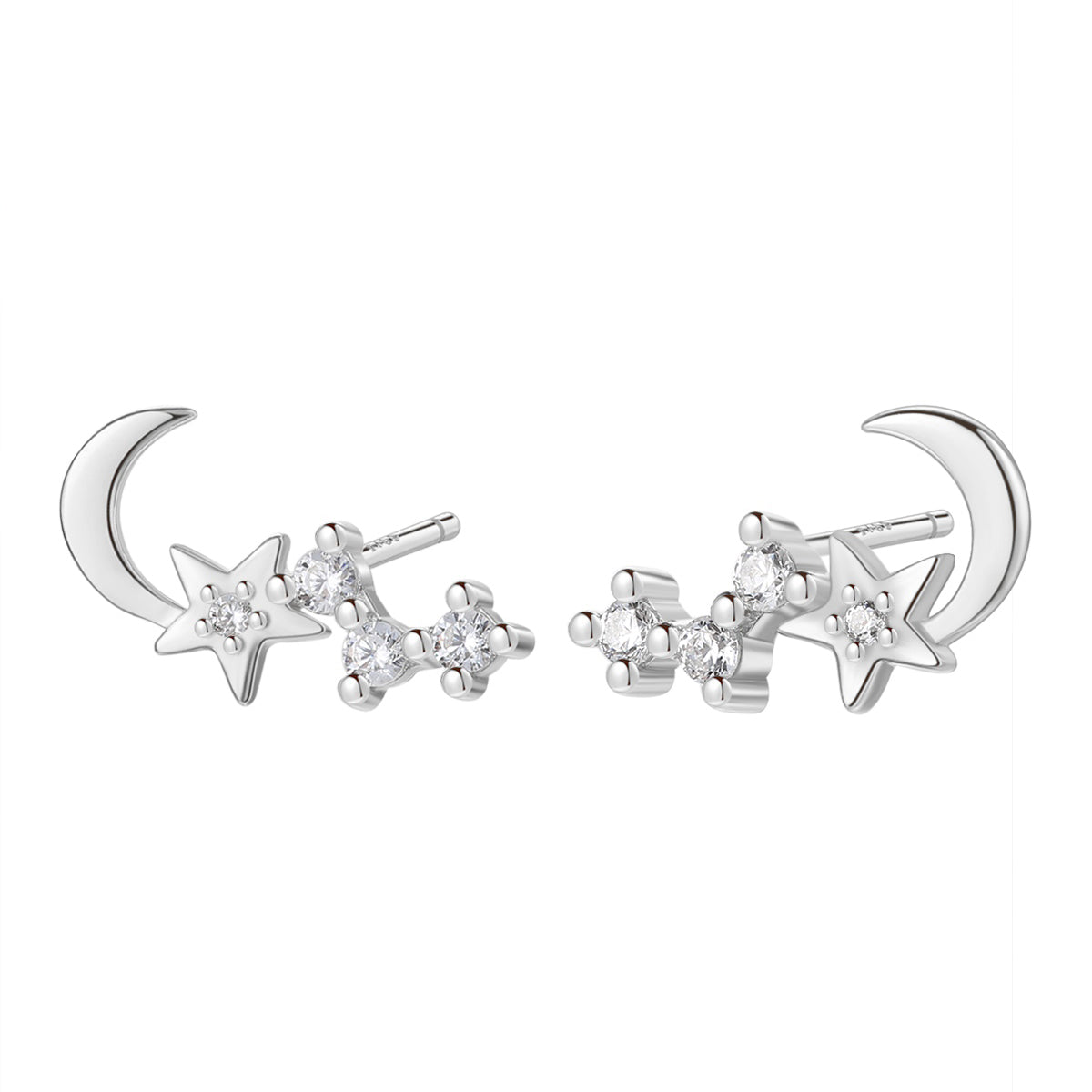 Night Sky Stud Earrings Sterling Silver