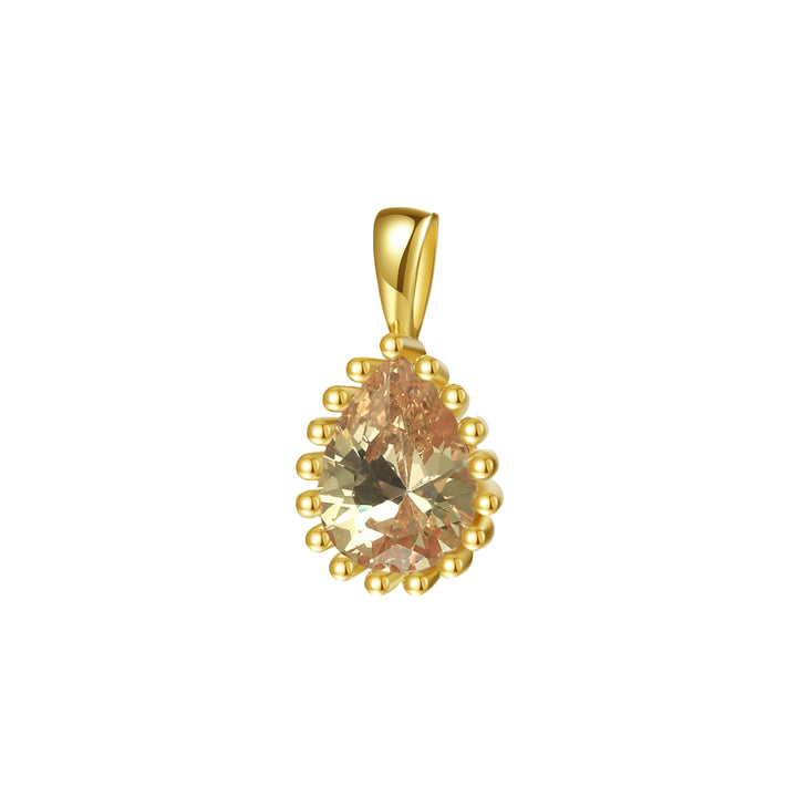 November Topas Geburtsstein Halskette Sterlingsilber