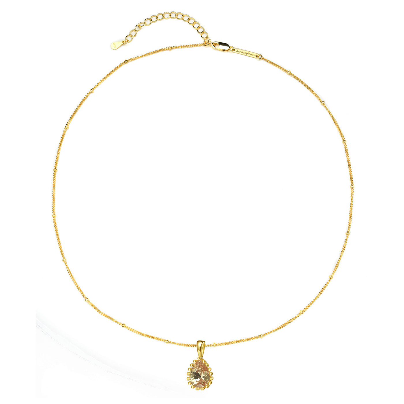 Collar Birthstone Noviembre Topaz Plata de Ley 925