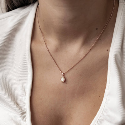 Collar Birthstone Noviembre Topaz Plata de Ley 925