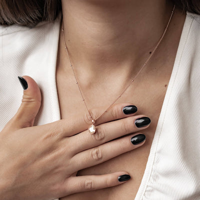 Collar Birthstone Noviembre Topaz Plata de Ley 925