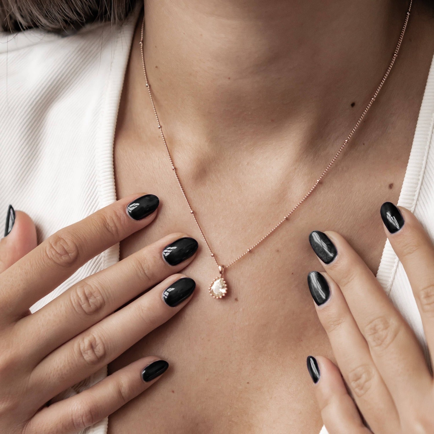 Collar Birthstone Noviembre Topaz Plata de Ley 925