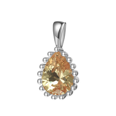 Collar Birthstone Noviembre Topaz Plata de Ley 925