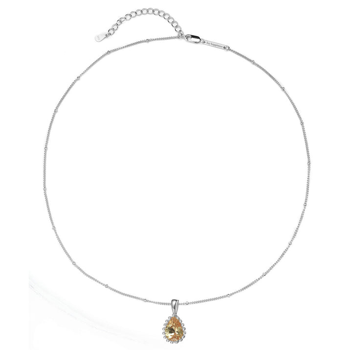 Collier Pierre de Naissance Novembre Topaze Argent Sterling